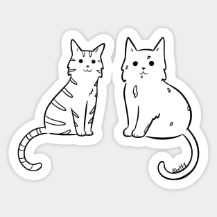 Two Cats Sticker